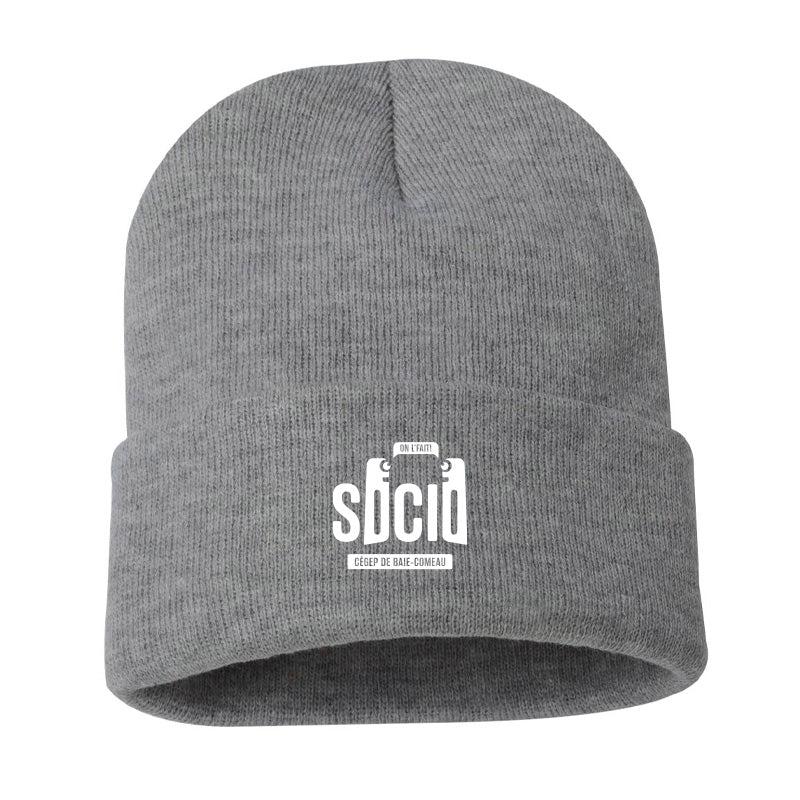 CBCS - Tuque a revers (Heather Grey, SOCIO EMB - CBCSEMB-D1)